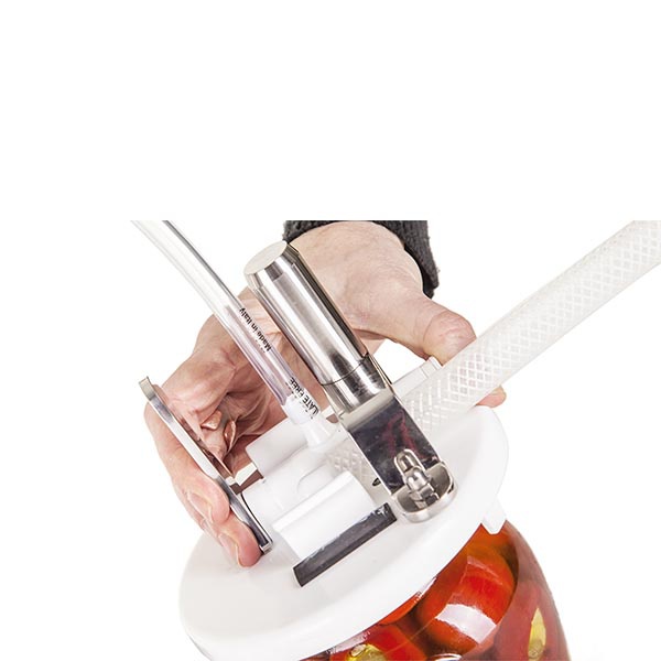 Il jar kit inox per Enolmatic dettaglio della leva di azionamento